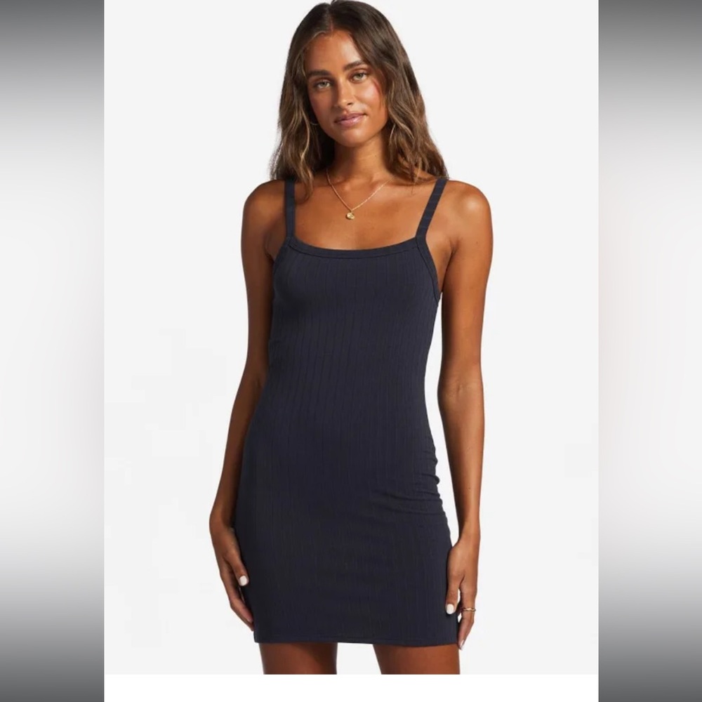 Billabong Babe Rib Black Dress - Size S